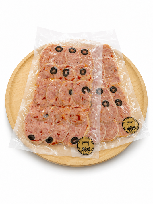 Botifarra Blanca amb Escalivada i Olives